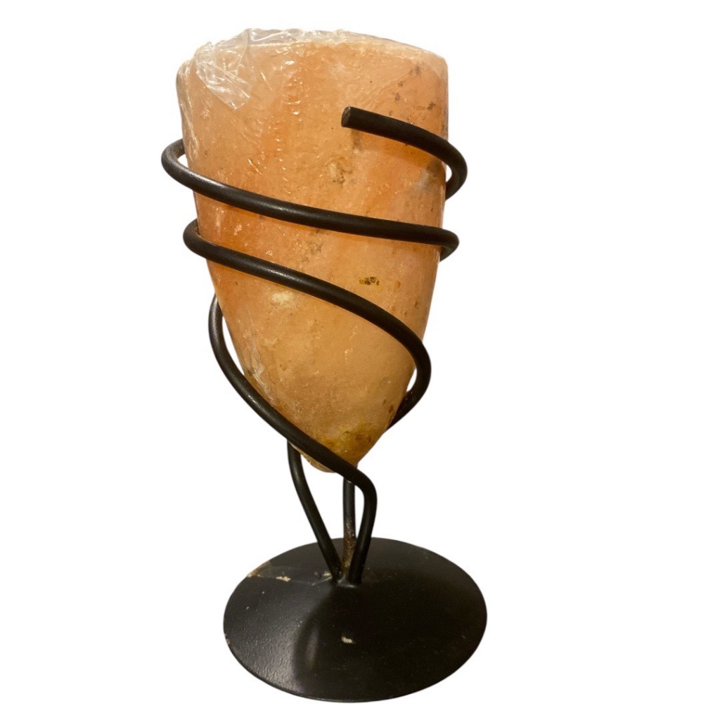 เชิงเทียนเกลือหิมาลายัน ทรงกรวยพร้อมขาตั้งโลหะ