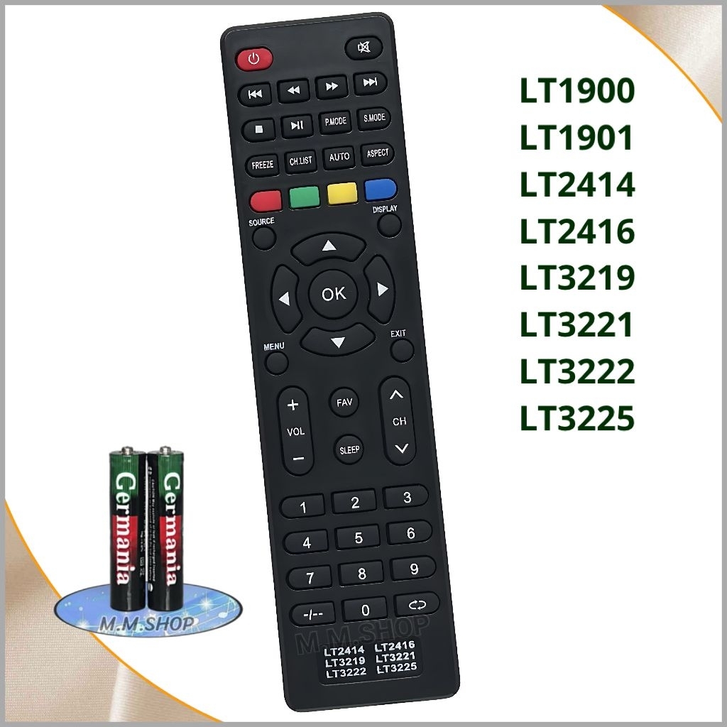 รีโมททีวี LCD/LED  รุ่น LT2414, LT2416, LT3219, LT3221,LT3222, LT3225, LT1900, LT1901