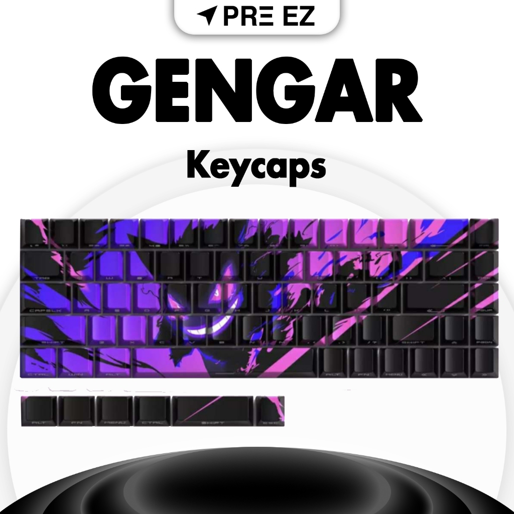 พร้อมส่ง ! Gengar Keycaps PBT 74 ปุ่ม | คีย์แคปเกงก้า