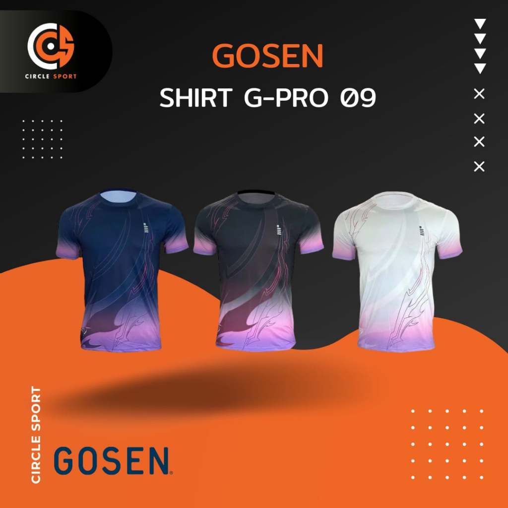 เสื้อแบดมินตัน GOSEN Shirt G-PRO 09 เสื้อออกกำลังกาย (สินค้าลิขสิทธิ์แท้ 100%)