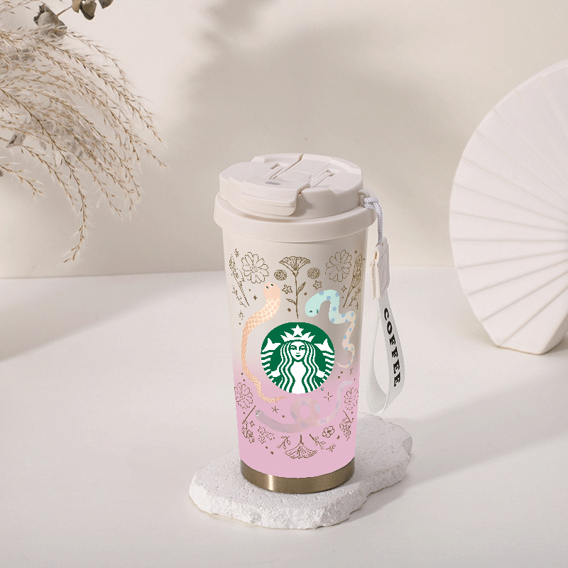 กระบี่ทองรัก 2026! Starbucks กระบี่ทองรัก 473ml ฉนวนกันความร้อน-ความหนาว การผสมสีแบบเรื่อย ๆ - รูปที่ 7