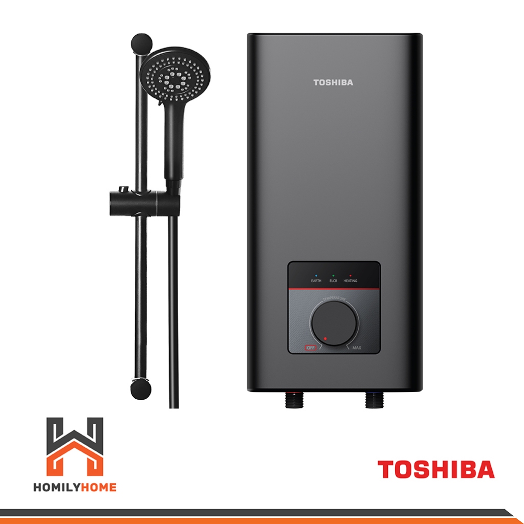 TOSHIBA เครื่องทำน้ำอุ่น 3800 วัตต์ รุ่น TWH-38MFNTH(K)-CB 4800 วัตต์ รุ่น TWH-48MFNTH(K)-CB สีดำ