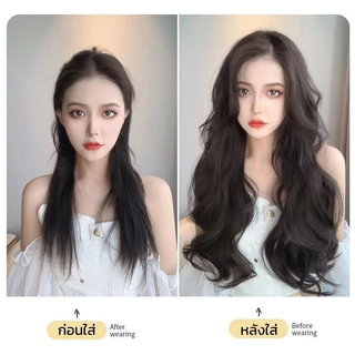 แฮร์พีช แบบแพ แฮร์พีชลอนยาว ผมลอน ยาว40/50/60cm ไหมดีหนาสุด 150G-200G.วิกผมลอน ผมนิ่ม ดูเป็นธรรมชาติ ไม่เงาจนหลอกตา