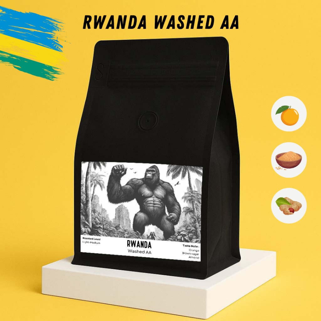 IMport coffee bean เมล็ดกาแฟคั่ว Rwanda Washed AA ขนาด 200g
