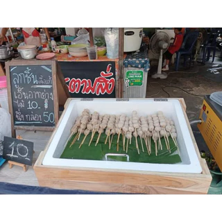 ลังโฟม+ฝาอะคริลิคใสมีฝาปิด(เดี่ยวฝาใส)