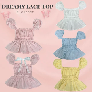 (ผ้าบาง) เสื้อแขนตุ๊กตาลูกไม้ผูกหลัง สาวอวบใส่ได้อกถึง40/รุ่นนี้สามารถผูกปรับได้หลายแบบนะคะ