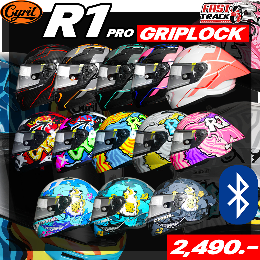 NEW 2025 CYRIL R1 HELMET หมวกกันน็อคเรสซิ่งจากอเมริกา ✨แถมฟรีชิลด์ดำและสปอยเลอร์ยาวช่องลมปากแต่ง✨