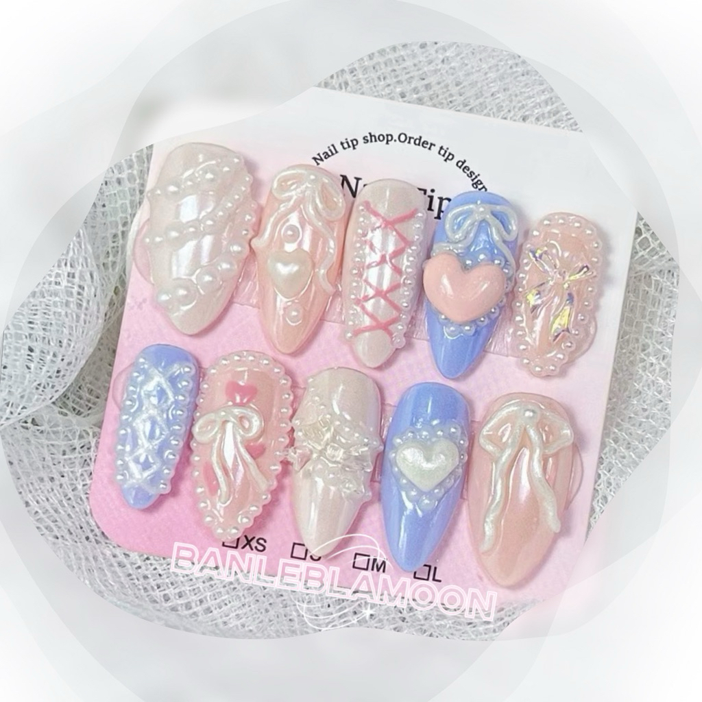 เล็บปลอมสีเจล(งานhandmadeจัดทำ1-3วัน)#ILY