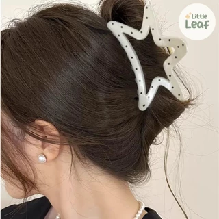 Pokadot Claw Clip - กิ๊บหนีบผมลายจุดสุดน่ารัก สไตล์เกาหลี สวยหรู แมชท์ได้ทุกลุค