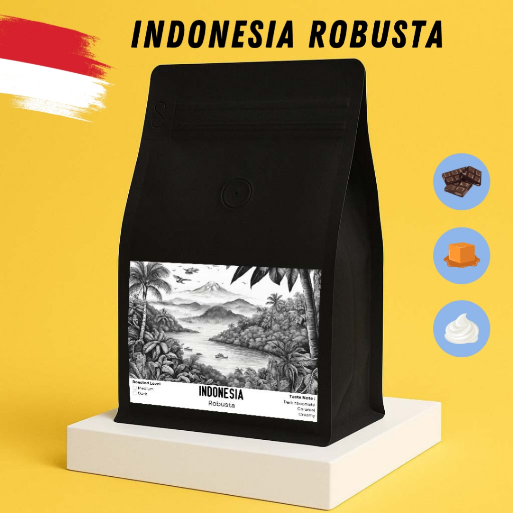 IMport coffee bean เมล็ดกาแฟคั่ว FIne Robusta Indonesia