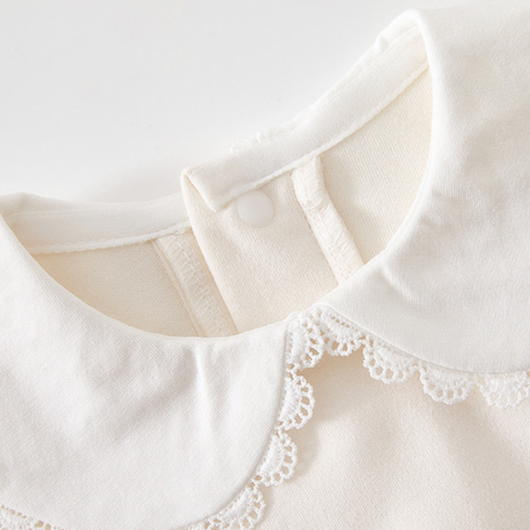 totty.apparel บอดี้สูทเด็กแรกเกิดสีครีม รอมเปอร์เด็กอ่อนสีครีมลาย little Swan รุ่นWoolly ราคา ถูกที่สุด ดีลบีเคเค แกลเลอรีภาพที่ 5