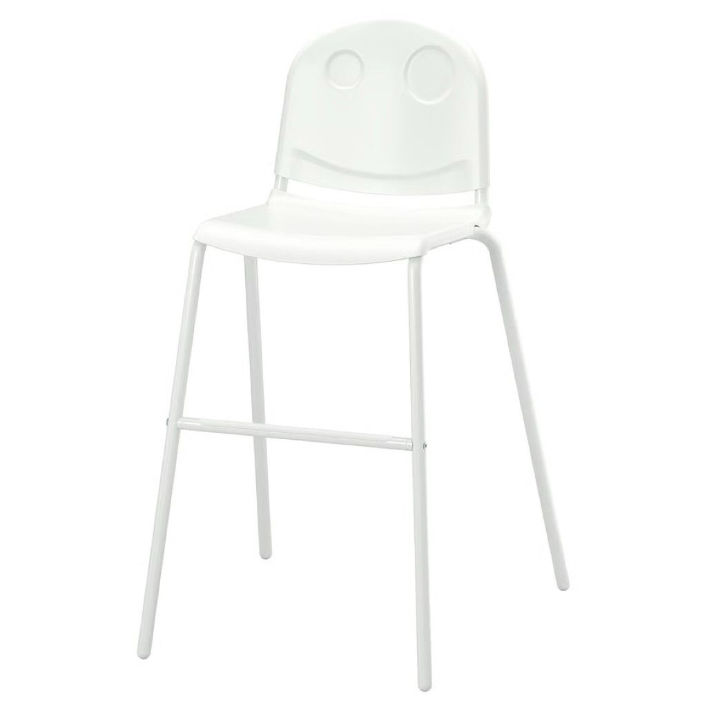 shoppingikea VILDGÅS วิลด์กวส เก้าอี้เด็ก, ขาว/เขียว