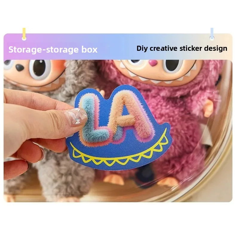 กล่องเก็บของติดผนังแบบใหม่ ชั้นวางโปร่งใส กล่องเก็บเครื่องประดับตุ๊กตาขนาดเล็ก - รูปที่ 5