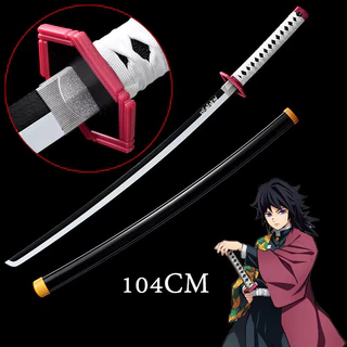 ของเล่นเด็ ดาบพิฆาตอสูรDemon Slayer Kimetsu No Yaiba cosplay อุปกรณ์ประกอบฉาก ดาบไม้ ไม่เปิดขอบ คาตานะ ดาบ cosplay