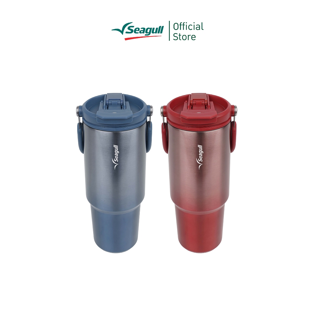 Seagull แก้วน้ำสุญญากาศ เรดดี้ ทูโก 0.9 ลิตร มีให้เลือก 2 สี (สีน้ำเงิน / สีแดง)