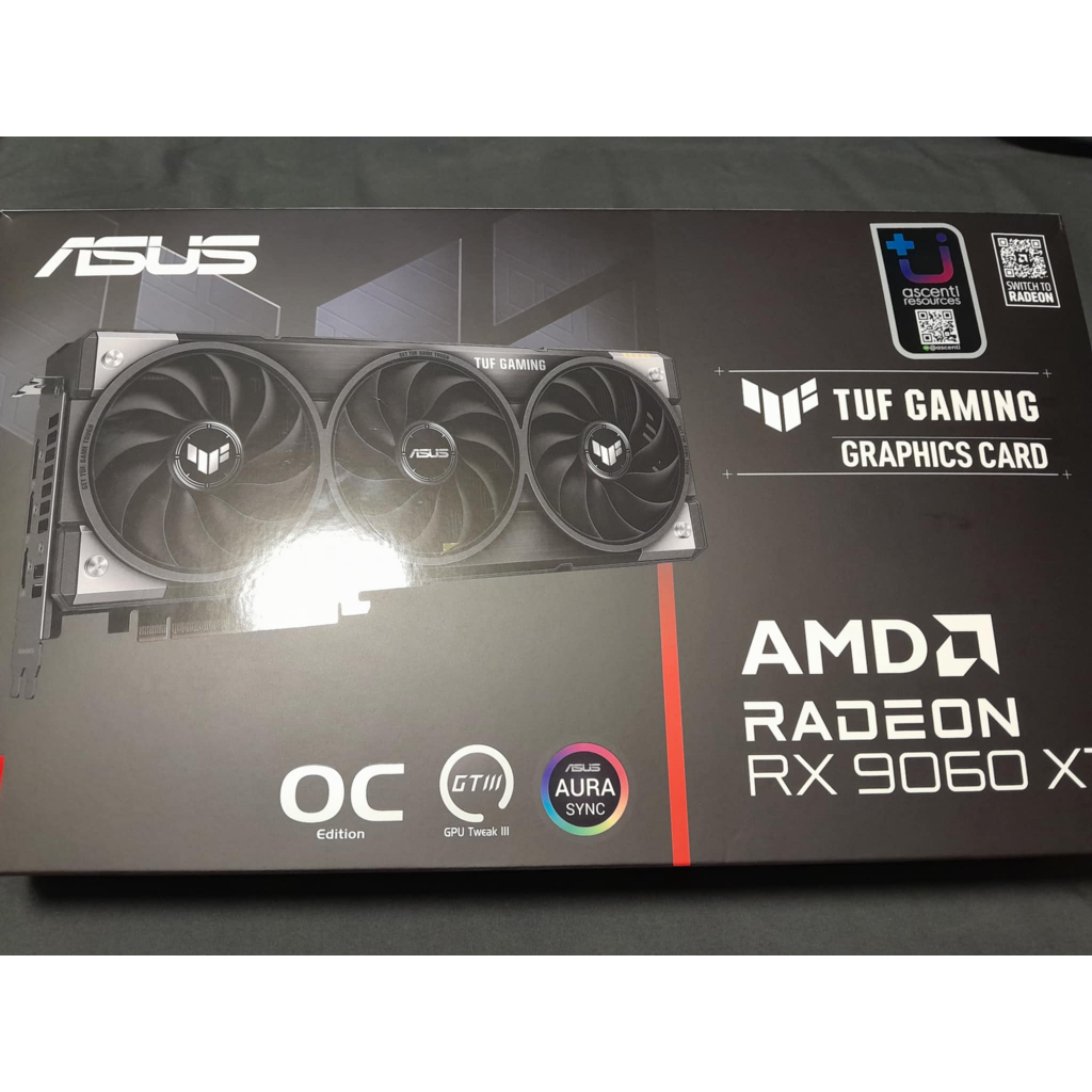 การ์ดจอ(VGA) ASUS RX 9060 xt TUF Gaming OC 16GB