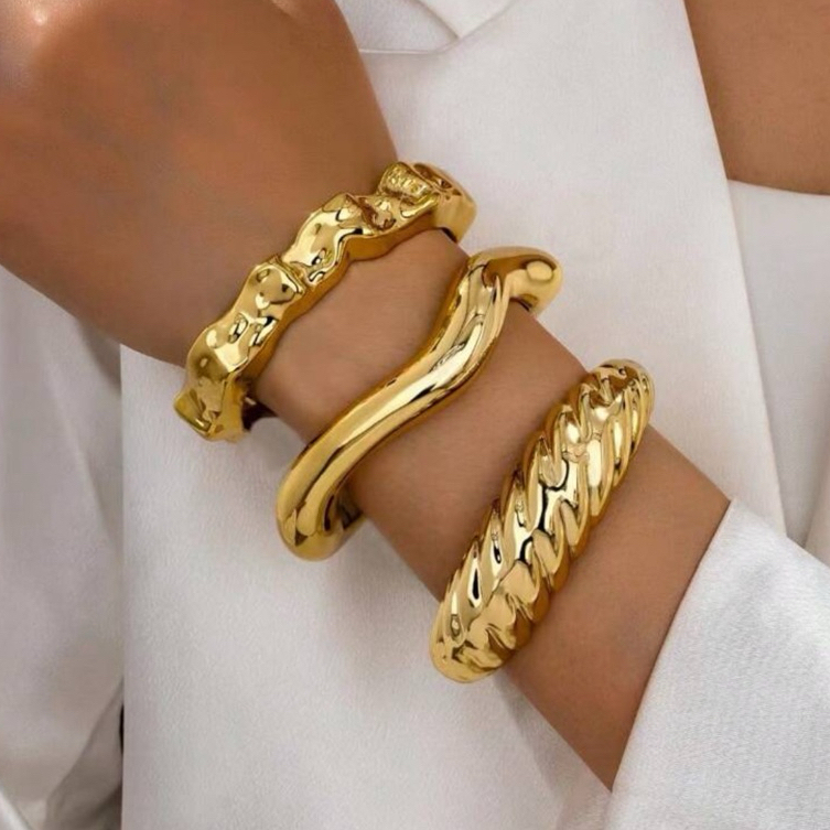 🔥[พร้อมส่งทันที🇹🇭]🔥กำไลข้อมือ นาฬิกาข้อมือ ลายเสือ สีทอง เงิน เซ็กซี่ ออกงาน ปาร์ตี้ วินเทจ สายฝอ วาเลนไทน์ (Unis - รูปที่ 6