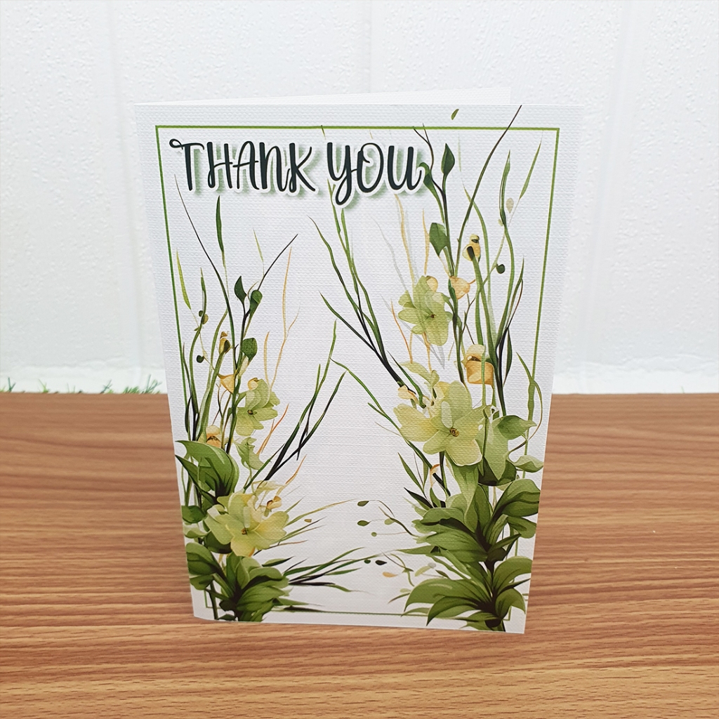 การ์ดอวยพรThank you ขนาด 4x6นิ้วพร้อมซอง  พร้อมจัดส่ง