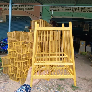 กรงนกหัวจุก 11 ซี่ทรงต่ำ กรงนกโหล