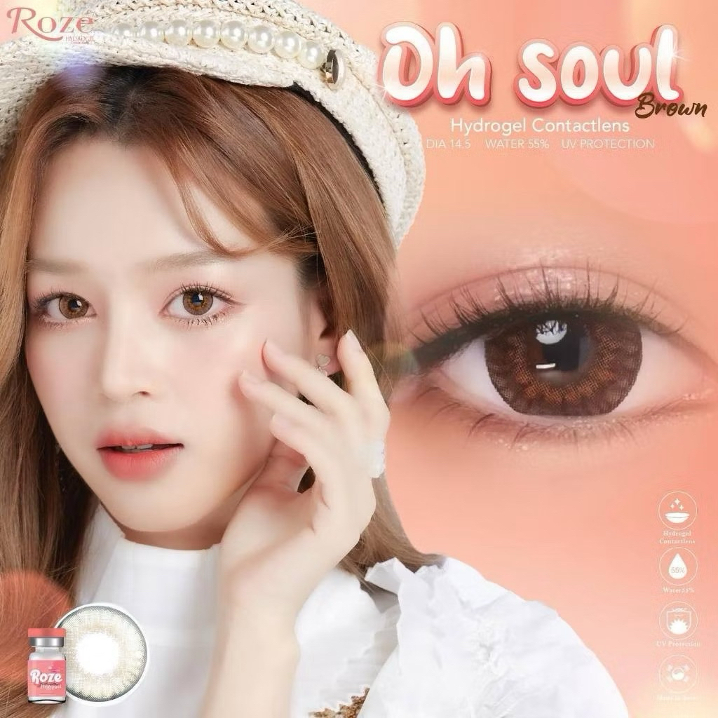 ✨บิ๊กอายคอนแทคเลนส์ Roze รุ่น Oh Soul เลนส์นิ่ม มีอย.