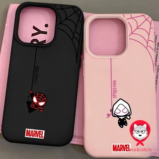 เคสไอโฟน 17 11 สำหรับ IPhone 16 XR 13 16 11 15 12 14 Pro Max XS X Max 16 7 15 8 Plus คู่รักการ์ตูนสไปเดอร์แมนอินเทรนด์
