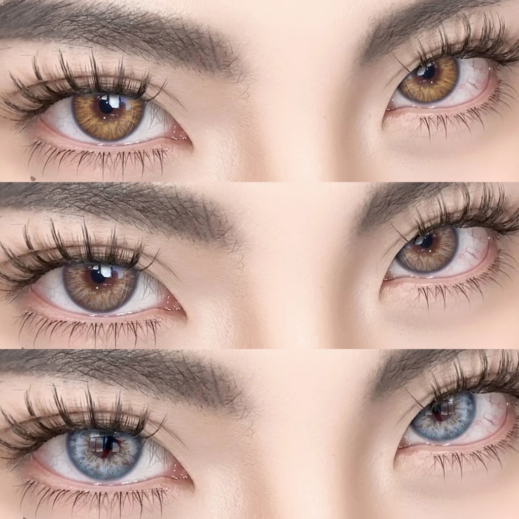 [ซื้อครบ฿65แถม 2 gift❗]⭐Midroo เลนส์สายฝอ คอนแทคเลนส์ เลนส์แฟชั่นสีชัด Brown/Blue/Grey/Green-14.0~14.2mm รายเดือน