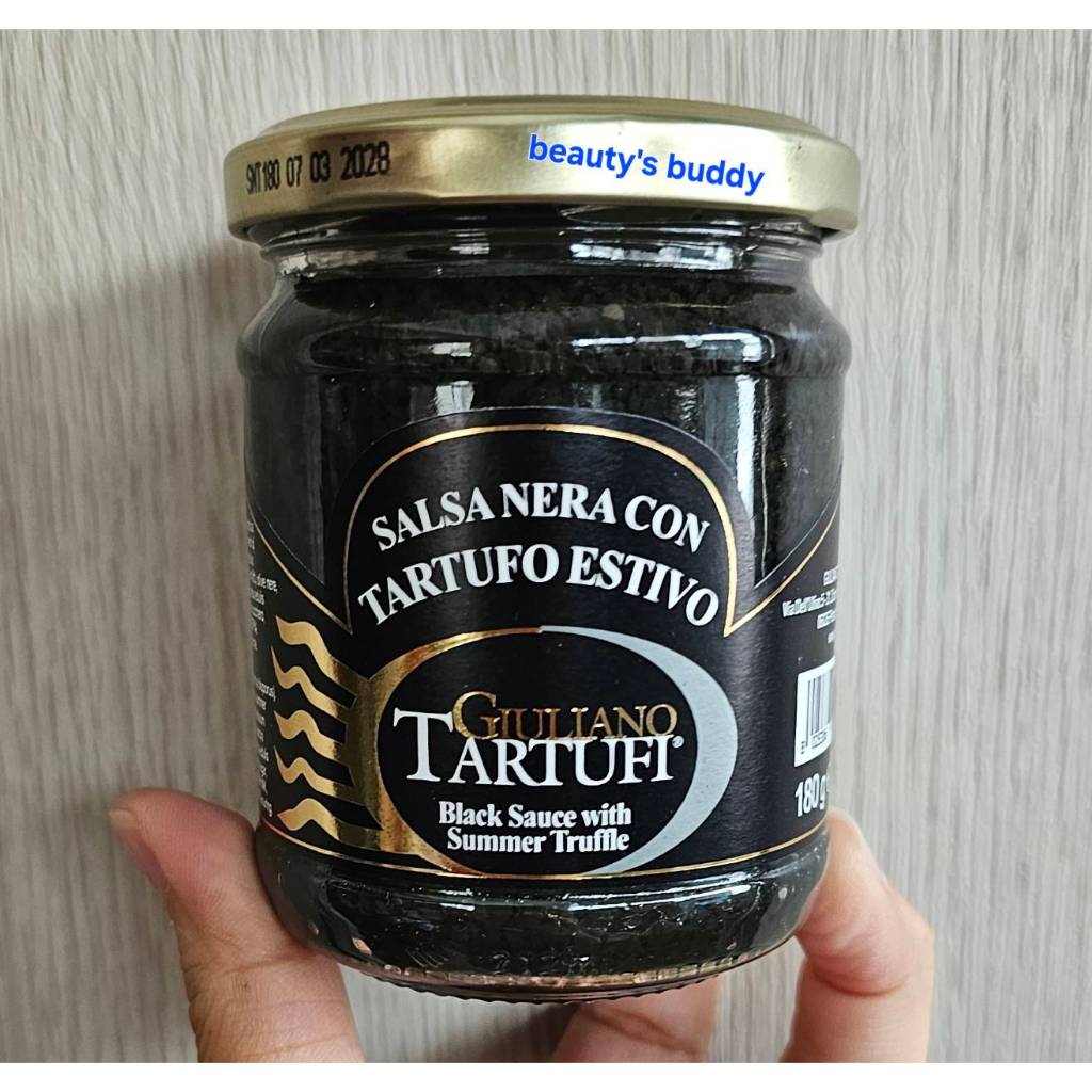 Giuliano Tartufi Black Truffle Sauce 180g. จูเลียโน่ ทาร์ทูฟี ซอสเห็ดทรัฟเฟิลดำ มีจัดส่งแบบ express delivery