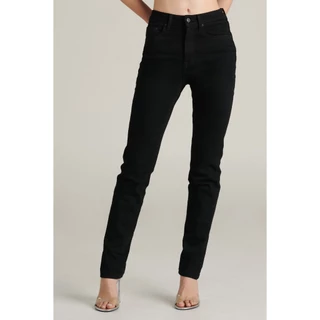 Mc JEANS กางเกงยีนส์ผู้หญิง ทรงขาเข้ารูป (Slim) เอวกลาง สีดำฟอกเข้ม MFSZ243 เนื้อผ้ายีนส์ 11.25oz