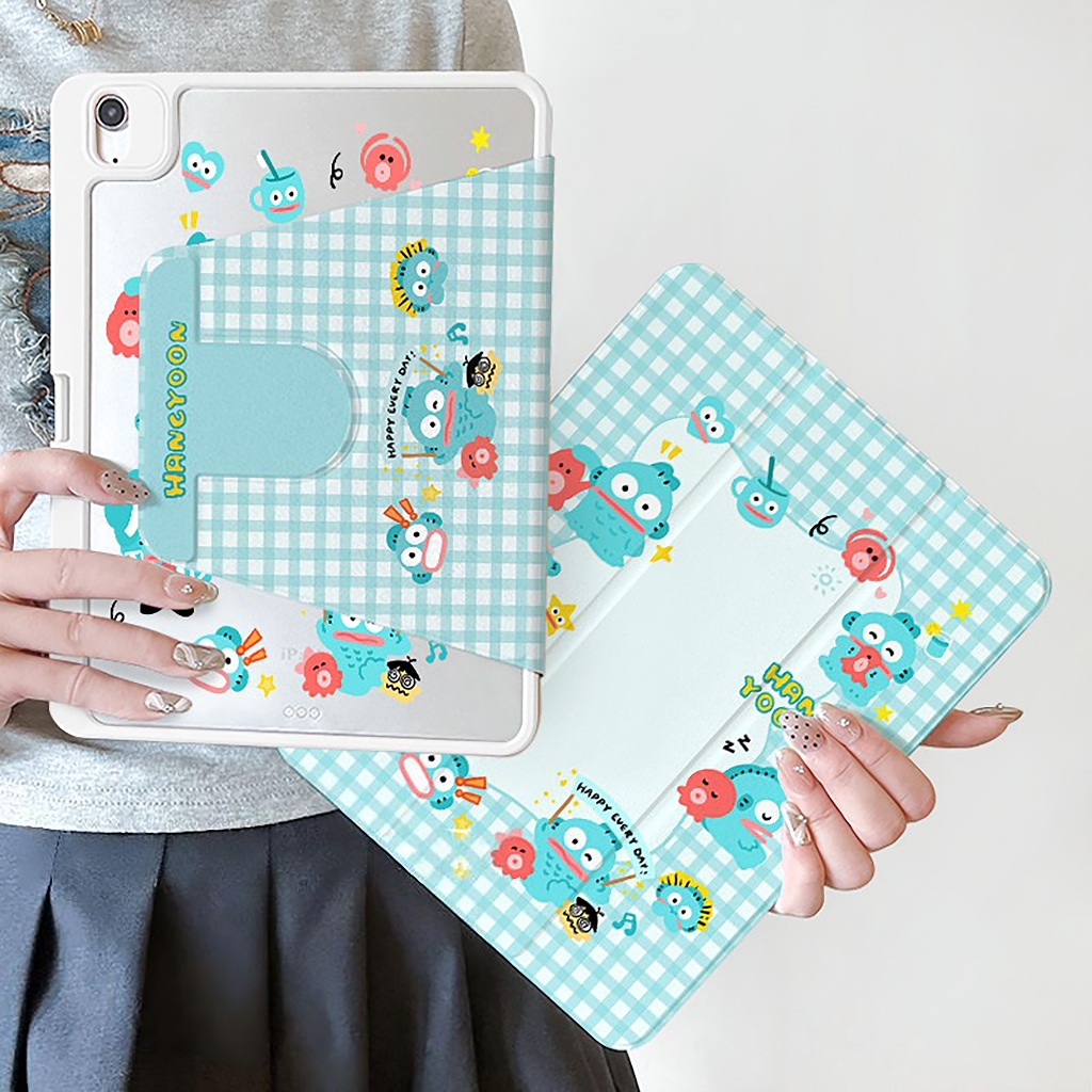 ⚡พร้อมส่ง⚡เคสไอแพด Gen10 Gen11 Air7 11/13 ที่ใส่ปากกา Hangyodon เคสiPadหมุน 360°Air6 Gen9 Air5 Pro13