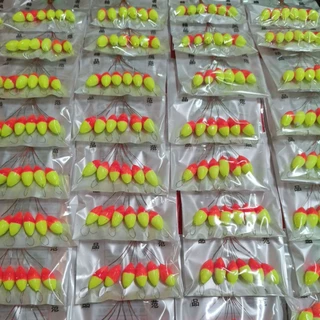 ทุ่นจิ๋ว 2 สี ตกกุ้ง ตกปลาเล็ก มี 5 ขนาดให้เลือก