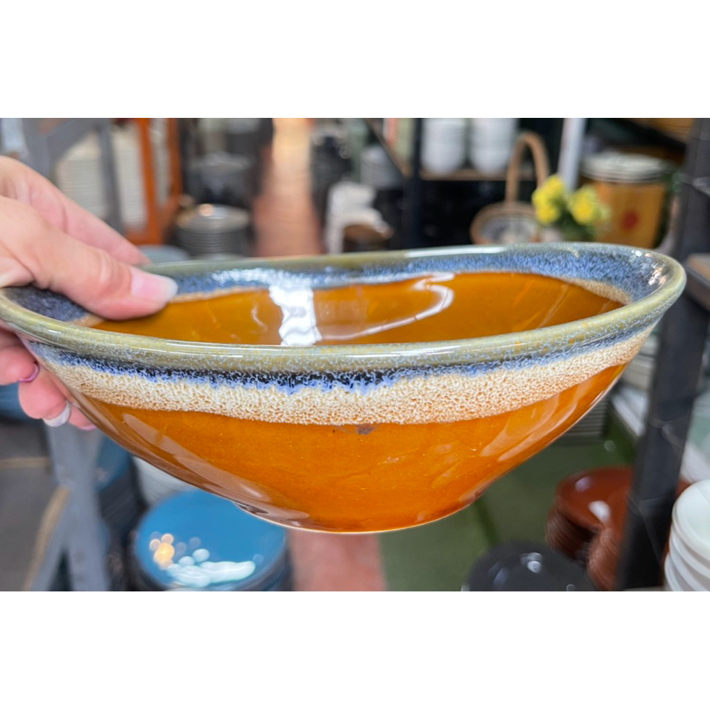 ชามเซรามิคทรงเรือ ชามเซรามิคทรงรี ขนาด 8 นิ้ว ลึก 2.5 นิ้ว สามารถใช้กับไมโครเวฟได้ - รูปที่ 3