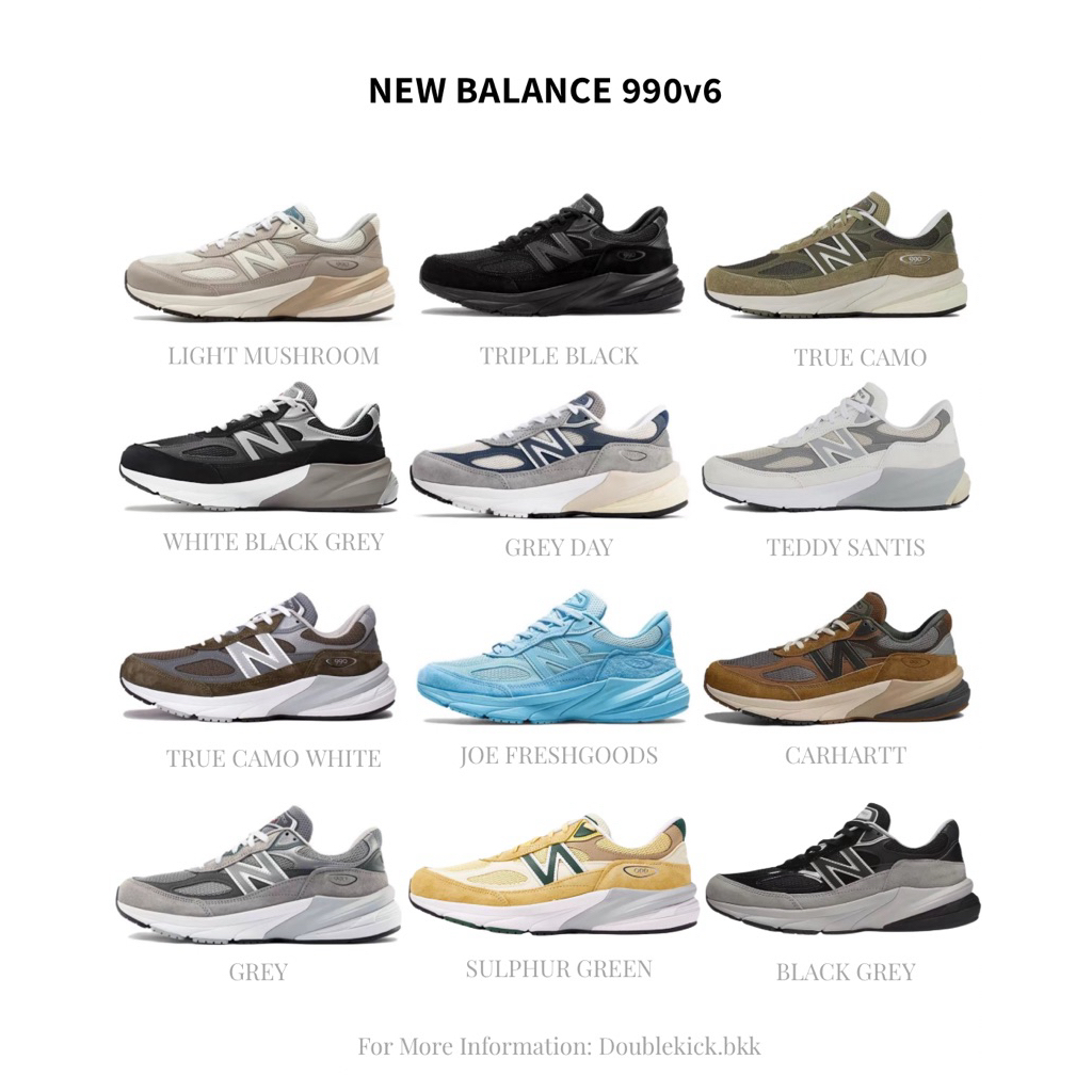 NEW BALANCE 990 V6 GREY/ BLACK - NEW BALANCE 990 V5 (รบกวนทักสอบถามก่อนกดสั่งซื้อนะคะ)