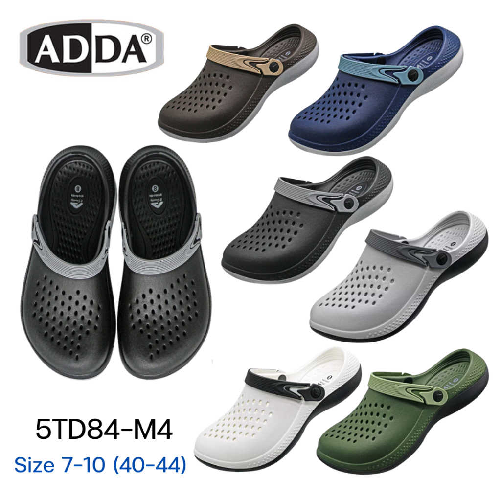รองเท้าแตะ รองเท้าลำลอง สำหรับผู้ชาย ADDA 2density  แบบสวมหัวโต รุ่น 5TD84M4 (ไซส์ 7-10)