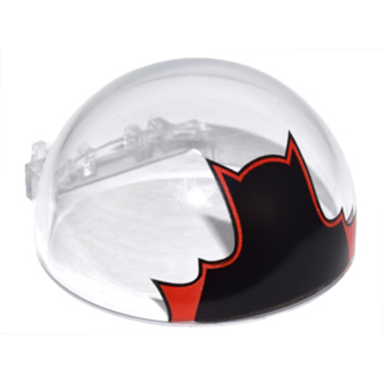 LEGO PART No: 50747pb14 (ชิ้นส่วนเลโก้แท้) Windscreen 6 x 6 x 3 Canopy Half Sphere with Dual 2 Finge