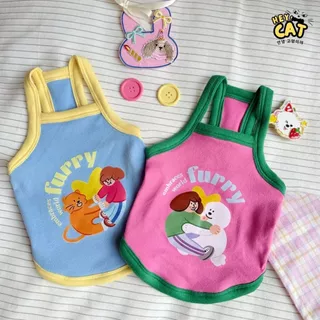 Furry ชุดเดรสสัตว์เลี้ยง เสื้อแมว ชุดแมว Taste ดี เนื้อผ้า Cotton 100% นุ่มใส่สบาย By Heycat