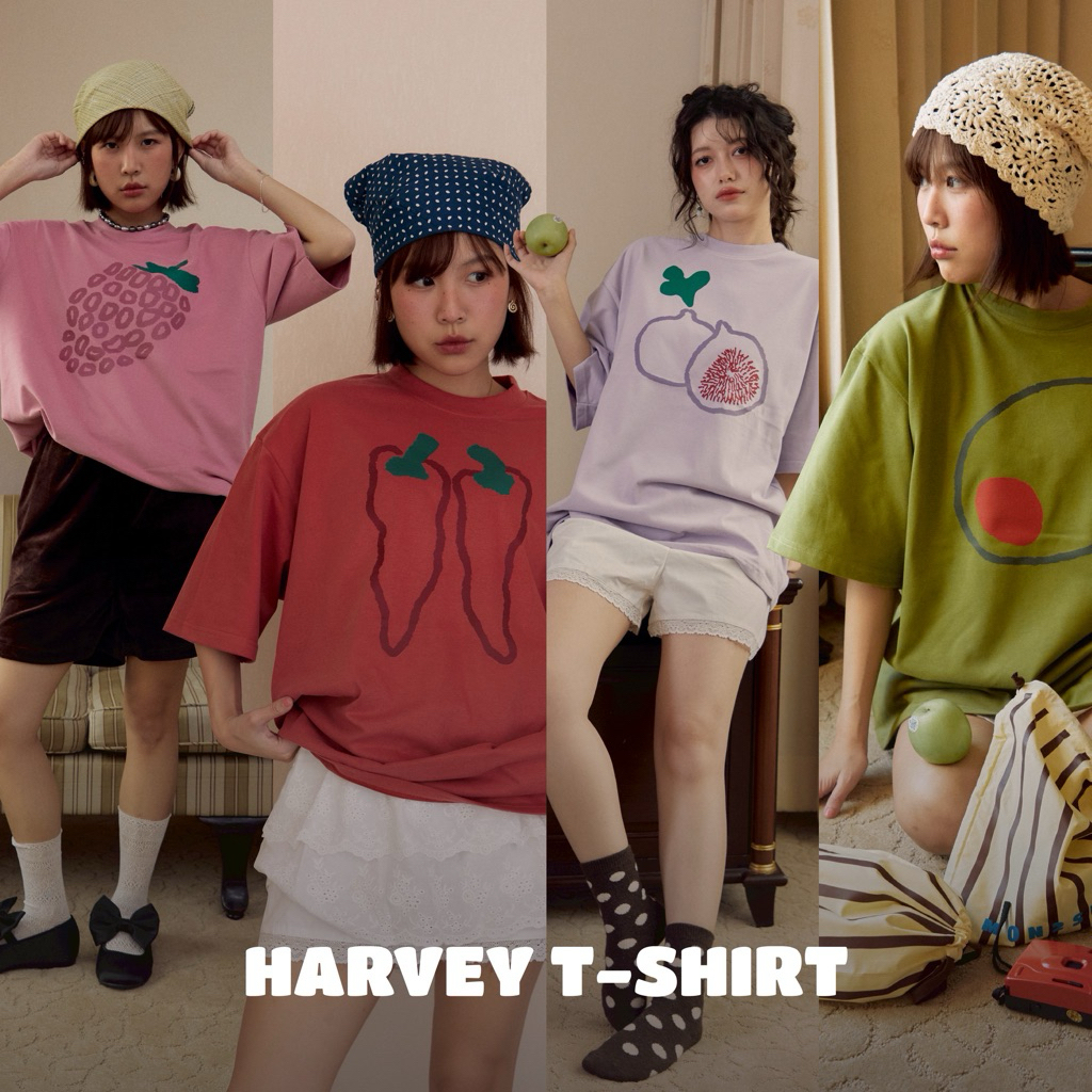 HARVEY T-SHIRT เสื้อยืดโอเวอร์ไซส์