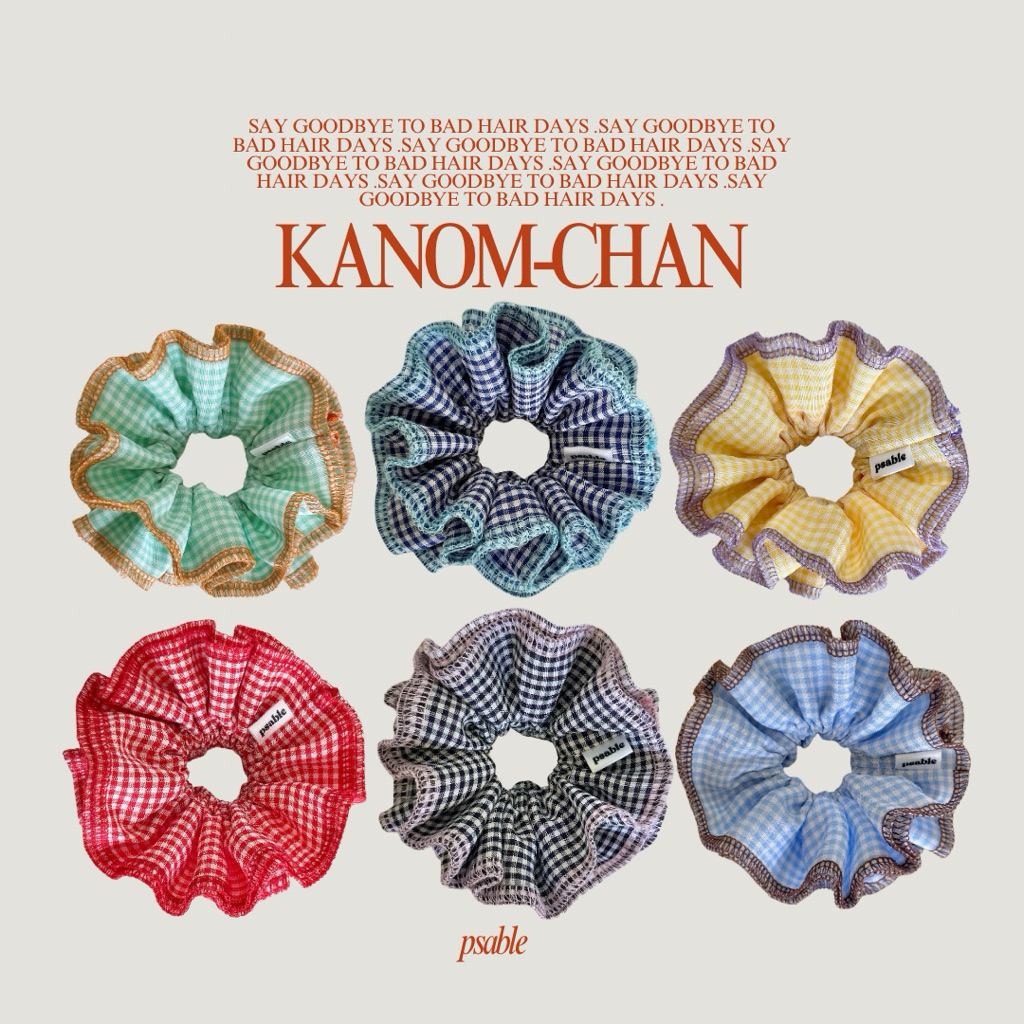 psable_scrunchies ♡ kanom-chan (ขนมชั้น) ♡ ยางรัดผม . ยางมัดผม . โดนัทมัดผม