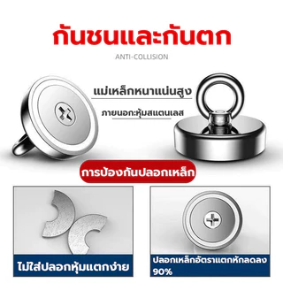 🔥สินค้าพร้อมส่ง🔥แม่เหล็กแรงดูดสูง Neodymium Recovery 165 kg แม่เหล็กแรงสูง แม่เหล็กตกปลา