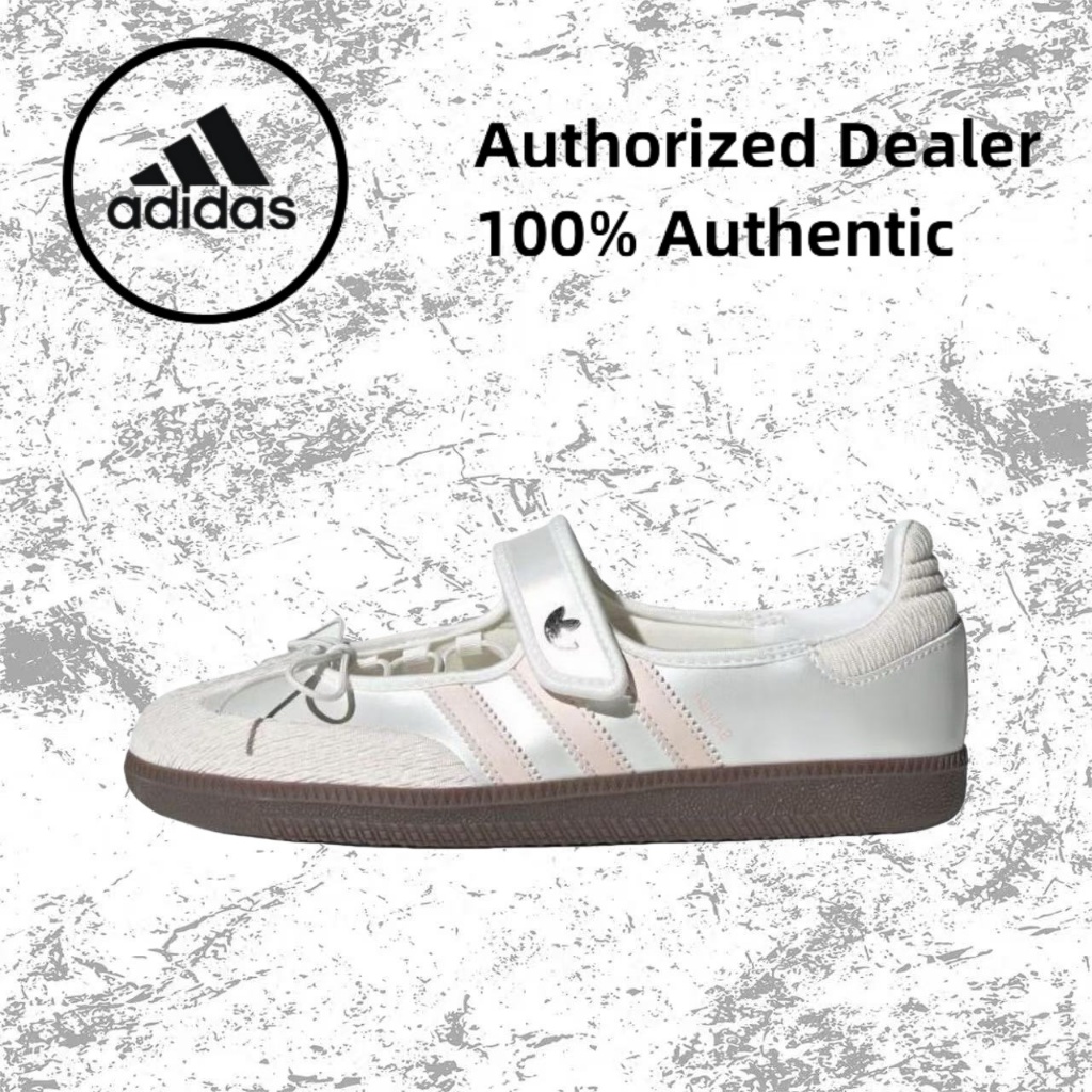 （ของแท้ 100 %）😍 adidas originals Samba OG gazelle Jane JR4482 สีชมพู/ขาว