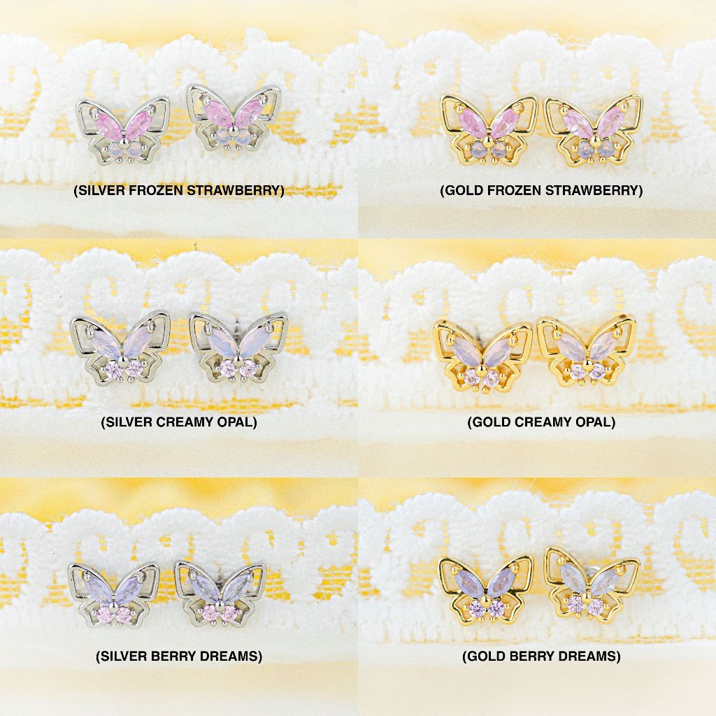 ต่างหู Fairy Butterfly Earrings ต่างหูผีเสื้อ - The Green Box