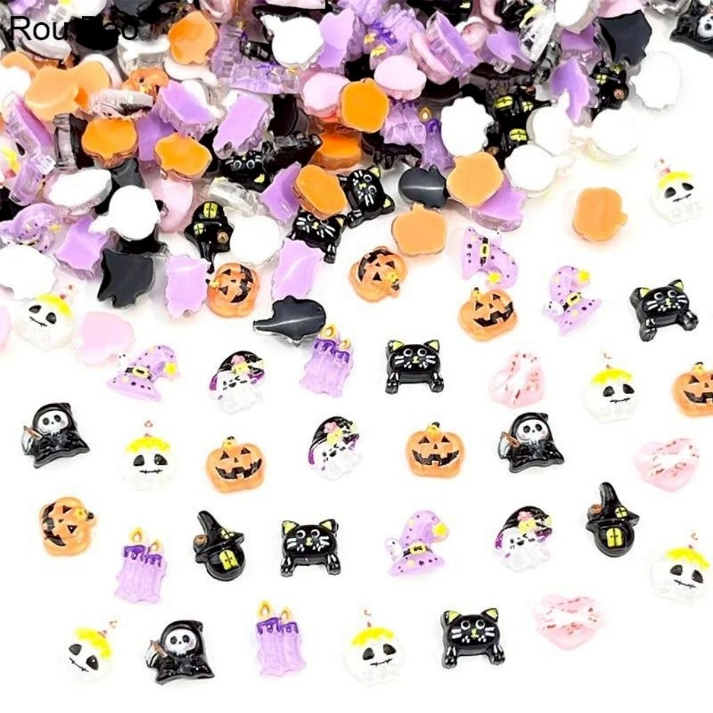 30ชิ้น Halloween อะไหล่เล็บฮาโลวีน