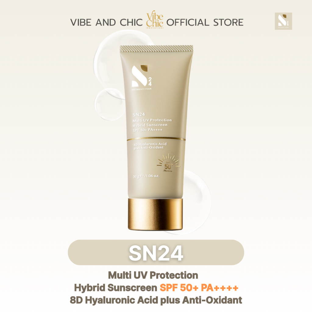[1 หลอด] SN24 Multi UV Protection Hybrid Sunscreen SPF50+ PA++++ ครีมกันแดดสูตรแพทย์ผิวหนัง