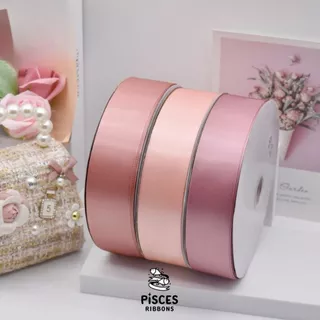 ริบบิ้นผ้าซาตินขนาด 4 cm.สีเรียบเงา 2 ด้าน รุ่น CLASSIC ผูกของขวัญวันเกิด ผูกผม ตกแต่งต่างๆ DIY [RBY-0023]