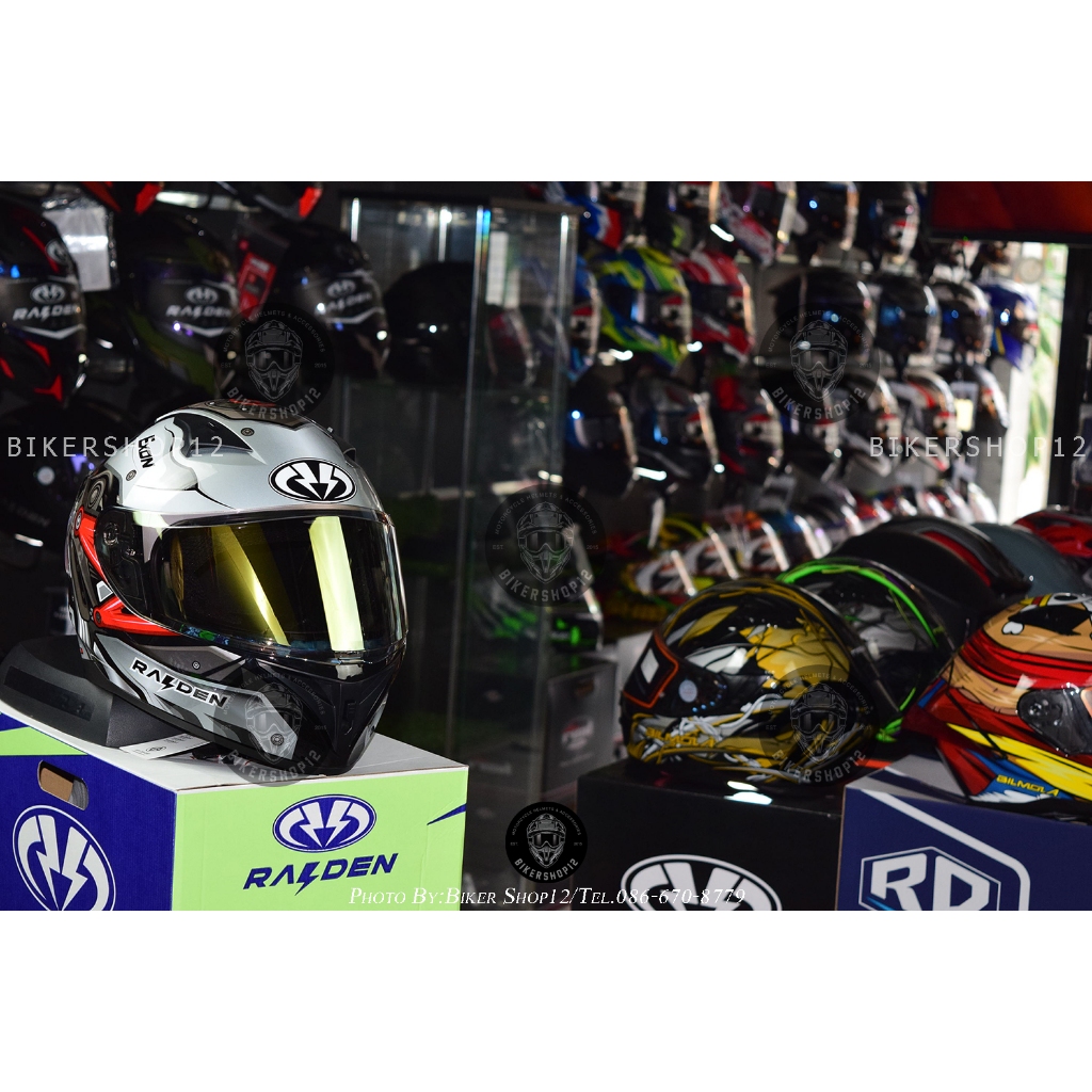 ชิว หรือ หน้ากาก หมวกกันน็อค ยี่ห้อ Raiden รุ่น EXON และ BLADE ตรงรุ่น และ ใช้กับรุ่น  Fuse razor ev