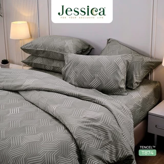 Jessica Tencel T874 พิมพ์ลาย เจสสิก้า ชุดเครื่องนอน ผ้าปูที่นอน ผ้านวม ลวดลายโดดเด่น ให้สัมผัสที่นุ่มลื่นดุจแพรไหม