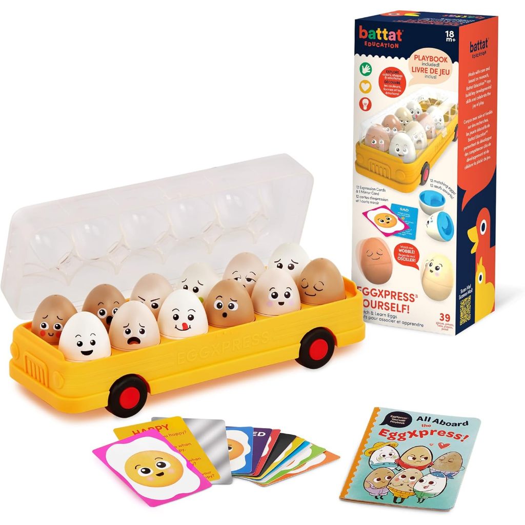 Battat Education EggXpress Yourself เกมจับคู่ไข่กับการ์ด