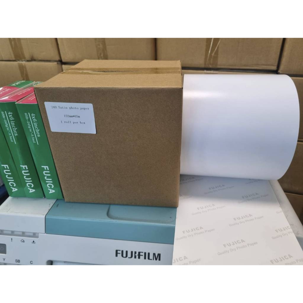 กระดาษโฟโต้ ชนิดม้วน หนา 240g Inkjet Fujica ผิวด้าน คุณภาพญี่ปุ่น เกรดพรีเมี่ยม ยาว 65 เมตร
