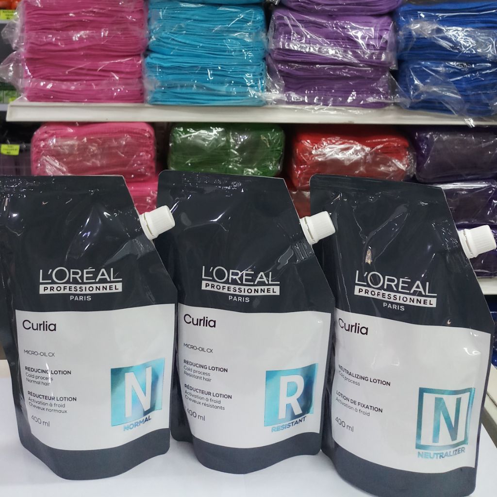 น้ำยาดัดผมลอรีอัล เคิร์ลเลีย loreal curlia สูตรใหม่ ปริมาณ 400ml.