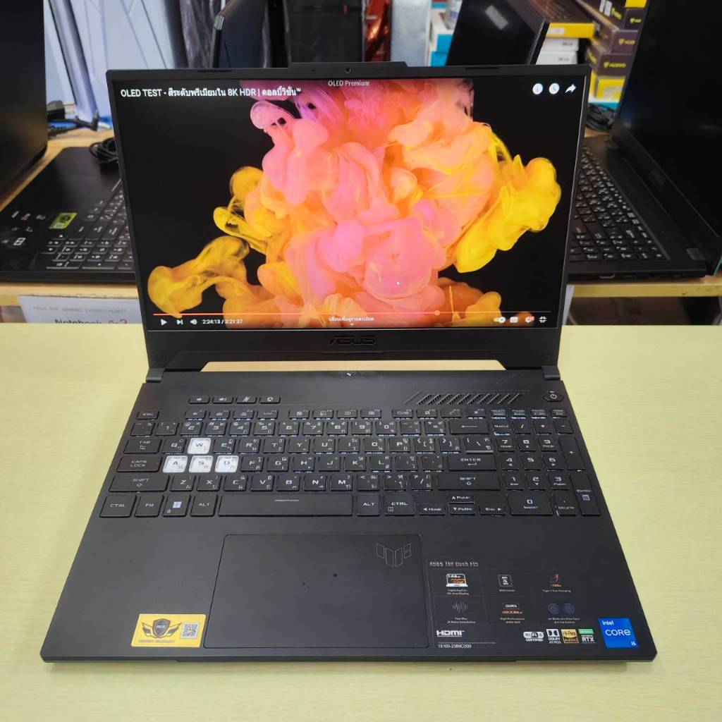 ASUS TUF DASH F15 FX517ZC-HN005W สภาพเครื่อง 90% ประกันศูนย์ 8/11/2025
