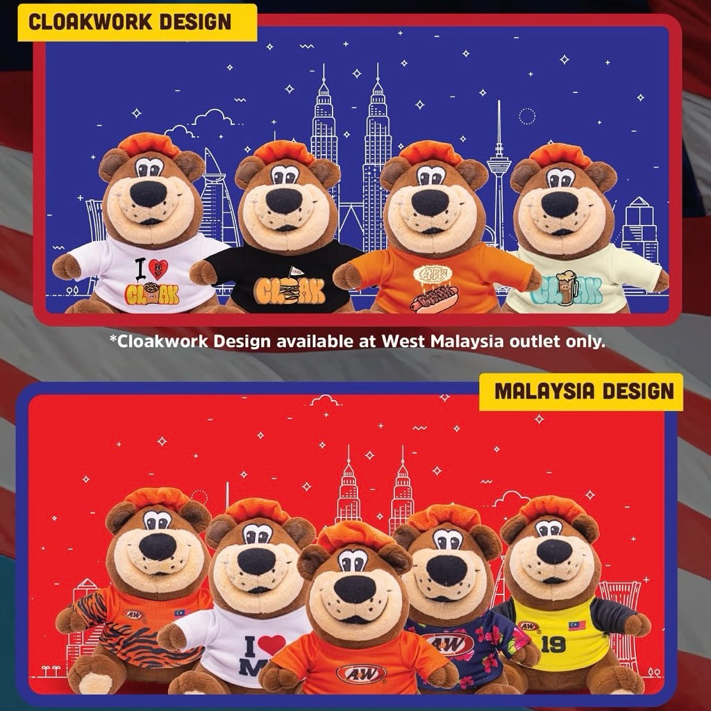 (พร้อมส่ง) ของแท้ 100% A&W ROOTY PLUSHIE ตุ๊กตาสุ่มลาย สินค้าพรีเมียม ลิขสิทธิ์แท้จากเอแอนด์ดับบลิว